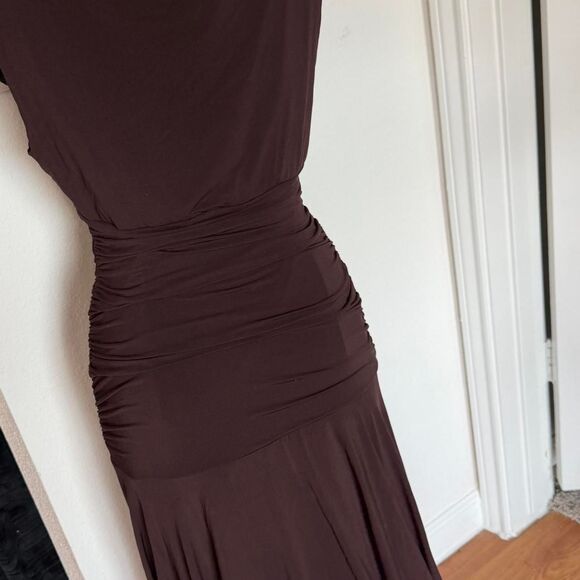 Bcbgmaxazria Women's Brown and Burgundy Dress - Picture 4 of 7